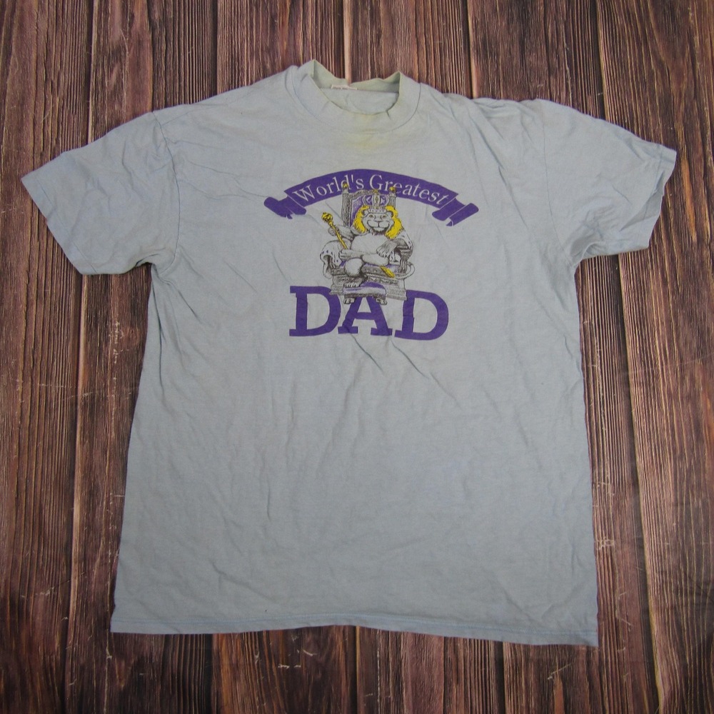 Vintage Lion King Shirt Mens XL Graphic Worlds Greatest Dad Made USA 90s Tee
